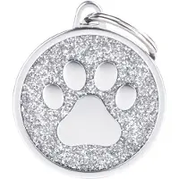 My Family Médaille Pour Animaux Shine Paw Glitter Satin