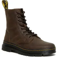 Dr. Martens Bottes à lacets 'Combs' brun foncé / jaune