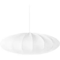 Beliani Lampe à suspendre Blanc avec abat-jour en nylon Design moderne Éclairage Lampe à suspendre Salle à manger Salon Chambre à coucher