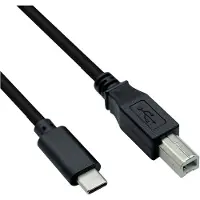 Roline Câble USB 2.0 type C, C - B, ST/ST, noir, 4,5 m