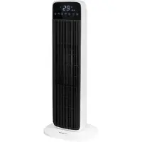 Emerio Aérotherme PTC FH-132333 - 15 m² - 2 niveaux de chauffage - Thermostat réglable - Oscillant - Touche - Minuterie - Télécommande - Noir/Blanc