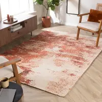 Studio Clarice Tapis abstrait – Candice Terracotta | 200x290cm | Rectangulaire | Pile courte