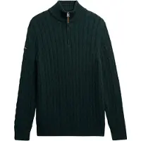 Superdry Classic Cable Half Zip Sweater Vert L Homme