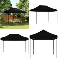 vidaXL Tente de réception pliante Pop-Up noire 410x279x315 cm