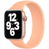 Apple Bracelet Boucle unique en Silicone pour Watch | 44/45/46/49 mm - Taille 11 - Cantaloupe