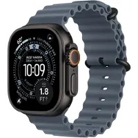 Apple Bracelet Ocean pour Watch | 44/45/46/49 mm - Anchor Blue / Black Titanium