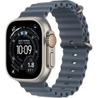 Apple Bracelet Ocean pour Watch | 44/45/46/49 mm - Anchor Blue / Natural Titanium