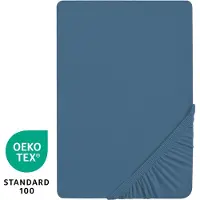 Roba Drap Housse Extensible Pour Berceau Seashells - Pour Matelas 40 X 90 Cm À 45 X 90 Cm - Certifié Oeko-Tex + Gots - Bleu Indigo