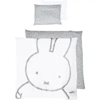 Roba Literie De Berceau "Miffy" 2 Pcs. Couette 80x80 Cm Et Taies D'oreiller 40 X 35 Cm, Réversible, 100 % Coton