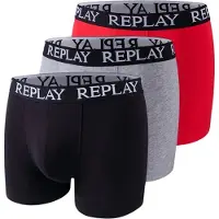 Replay Basic Cuff Logo Hommes Boxer-short Lot de 3 I101102-N176