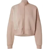 Adidas Veste de survêtement 'Off Placed 3-Stripes Zip' noisette / blanc