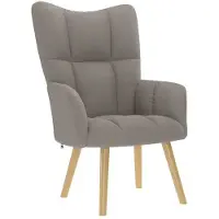 vidaXL Fauteuil relax Taupe Tissu