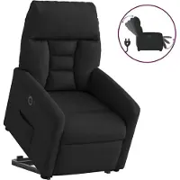 vidaXL Fauteuil relax releveur électrique noir tissu