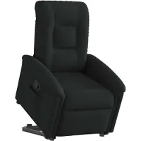 vidaXL Fauteuil relax avec releveur Noir Tissu