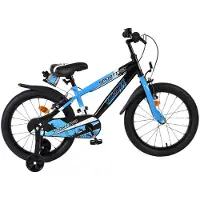 Volare Vélo enfant Sportivo - Garçons - 18 pouces - Bleu Noir - Deux freins à main