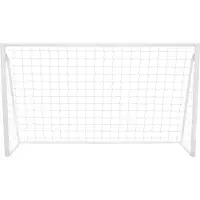 MonsterShop But de football 6x4 pieds PVC tout temps, cadre robuste et filet 30 plis, avec cible 5 trous et accessoires
