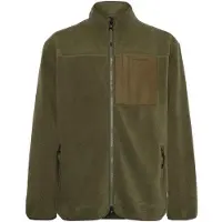 Knowledge cotton apparel - Polaire zippée chaude et confortable - Loose Fit Zip Fleece Burned Olive pour Homme - Taille S - Kaki