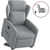 vidaXL Fauteuil relax releveur gris clair Tissu