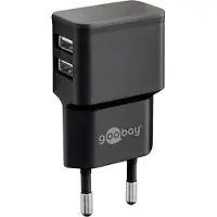 Goobay 44951 chargeur d'appareils mobiles Téléphone portable, Smartphone Noir Secteur Intérieure