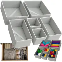 Ruhhy 25764 Organisateur de sous-vêtements pliable 6 pièces gris