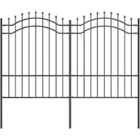 vidaXL , clôture de jardin WOERDEN, 240 x 190 cm, acier gris avec revêtement en poudre