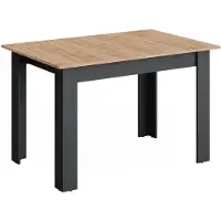 Vicco Table de salle à manger Repose Anthracite/Chêne de force doré 120-160 x 80 cm extensible, Model 55777