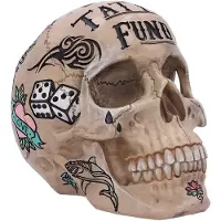 Nemesis Now Tirelire Tatouage de tête de mort Fonds