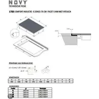 NOVY Plaque de cuisson à induction 80 cm 7400w noir - - 1755 -