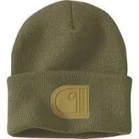 Carhartt Unisexe, Bonnet, C Patch Beanie Dunkelbronzegrün, Bronze, Vert