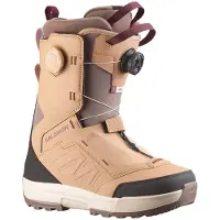 Salomon Snowboard - Boots de snowboard - Vista Dual Boa Tan/Deep Taupe/Port pour Femme en Laine - Taille 40,5 - Marron