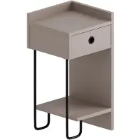 Kalune Design Stylish Woody Fashion Nightstand | Mélaminé | 18mm | Light Mocha