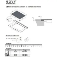 NOVY Table de cuisson à induction Comfort InTouch 80 cm 3 zones de cuisson 1757