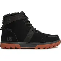 Dc-shoes - Chaussures doublées en sherpa - Woodland Black Gum pour Homme en Cuir - Taille 7,5 US - Noir