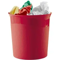 HAN Corbeille à papier Re-LOOP, 13 litres, rouge 13 litres, 100 % éco-plastique recyclé, Poubelle, Rouge
