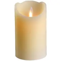 Generique Bougie Led - - Ø7,5x12,5cm - Couleur Blanche - Lumière Blanche Chaude - Minuterie 6h