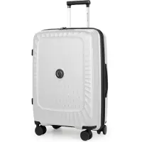Hauptstadtkoffer Kotti - Valise de voyage extensible, coque rigide en PP robuste, valise à roulettes durable, taille M / 65 cm / 65-74 L / pour 15-20 kg de bagages - Valise rigide avec serrure TSA, couleur blanche