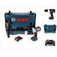 Bosch Perceuse-visseuse à percussion sans fil GSB 18V-85 C 18 V 85 Nm 1/2" sans balais + 1 batterie 2,0 Ah + L-Boxx - sans chargeur