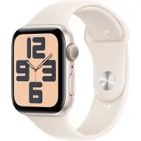 Apple Watch SE 2024 44 mm Lumière Stellaire Bracelet Sport M/L