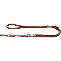 Hunter Laisse en V Round & Soft Canadian Up pour chiens Cognac L (L, Chien, Général, Promenade, Sport canin)