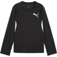 Puma Garçons, T-shirt de sport, Y CROSS THE LINE LS 3.0 (128), Noir, 128