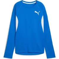 Puma Femmes, T-shirt de sport, W CROSS THE LINE LS 3.0 (M), Bleu, M