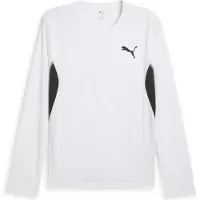 Puma Hommes, T-shirt de sport, M Tee Cross The Line Ls 3.0 (M), Blanc, M