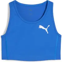 Puma Femmes, T-shirt de sport, W Cross The Line Crop Top 3.0 (L), Bleu, L