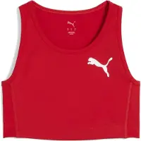 Puma Femmes, T-shirt de sport, W Cross The Line Crop Top 3.0 (L), Rouge, L