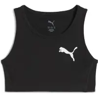 Puma Filles, T-shirt de sport, G Y Cross The Line Crop 3.0 (128), Noir, 128