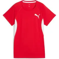 Puma Femmes, T-shirt de sport, W CROSS THE LINE TEE 3.0 (XS), Rouge, XS