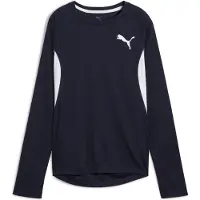 Puma Femmes, T-shirt de sport, W CROSS THE LINE LS 3.0 (L), Bleu, L