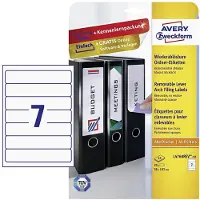 Avery Zweckform L4760REV-10 38 x 192 mm papier blanc 70 pc(s) décollable Etiquettes pour classeur encre, laser, copie