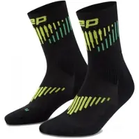 Cep Core Run Merino Socks Mid Cut 3.0, chaussettes de running, femme, noir
