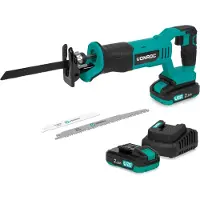 Vonroc Cordless Reciprocating Saw 20V | Incl. 3 Saw blades - Incl. 2x 2.0Ah batteries and charger